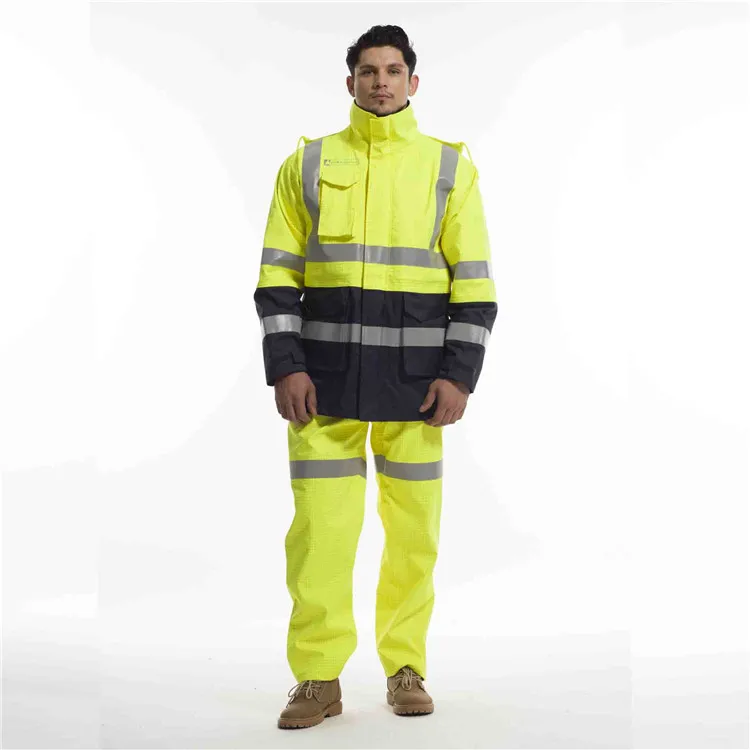 2021 Hot Sale High Quality Fireproof Wear-resistant Fluorescent Color Safety Clothing