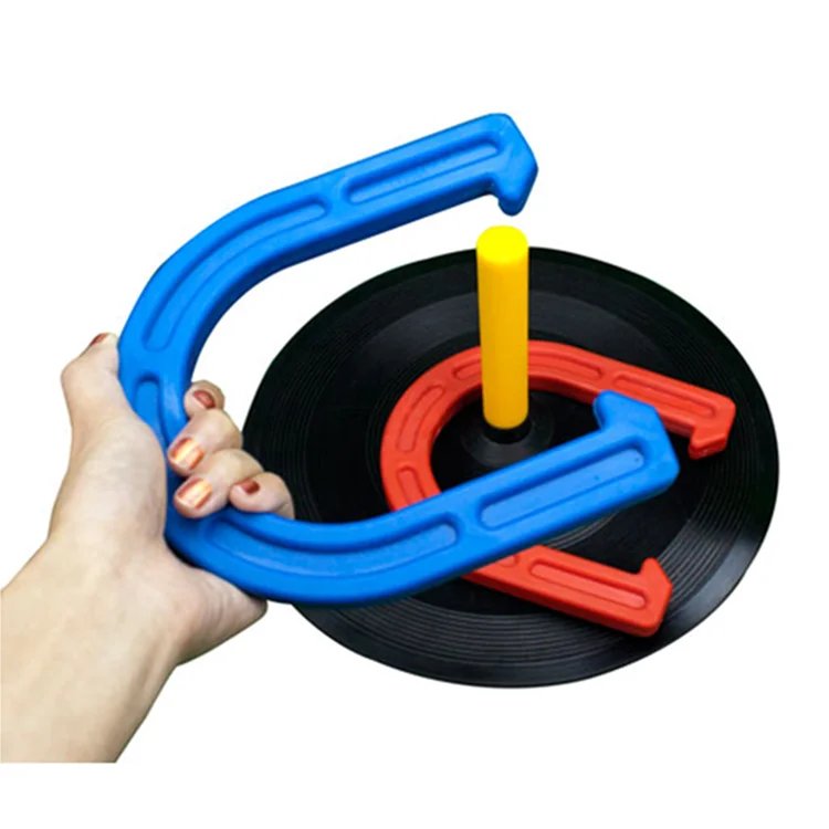 Plastic Horseshoes Yard Game Set Outdoor and Indoor Games for Kids Horseshoe Tossing Games
