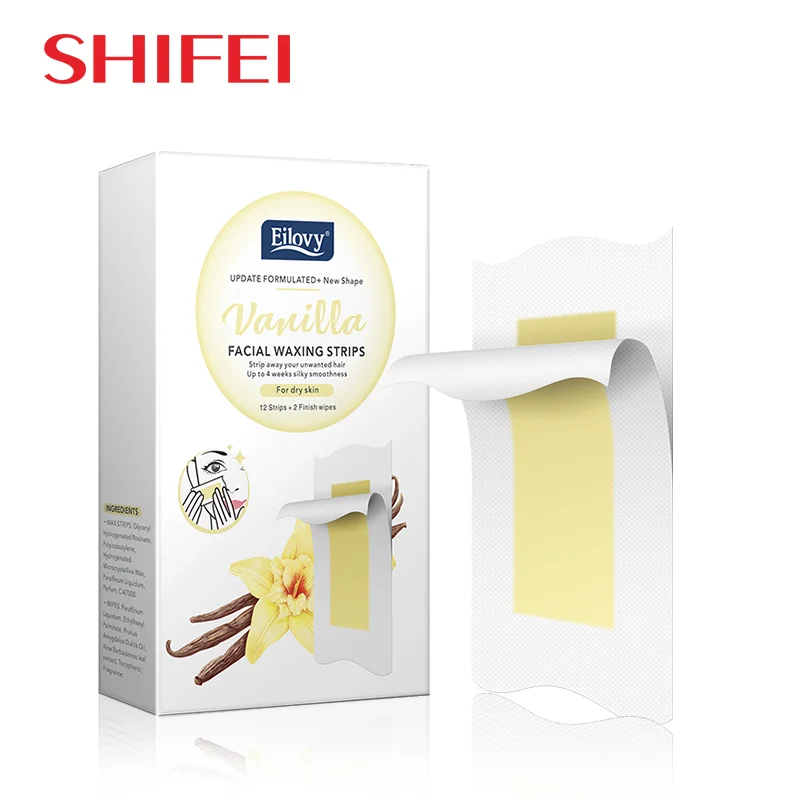 Бумага для удаления волос, двухсторонние полоски для холодного воска, бумага для лица 5*10 см, бумажные полоски для ванильного воска