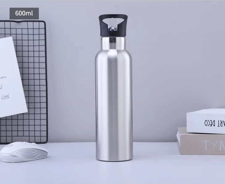 2022  400ML  500ML  600ML Sport Water Bottles Stainless Steel Water Bottle Insulated Flask Water Vacuum Flasks
