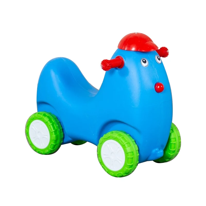 Surprise Price Indoor And Outdoor Children Toys Plastic Car 4 Wheels Push Baby Walker Cart Mimi Dog Car Glide Kids Animal Car