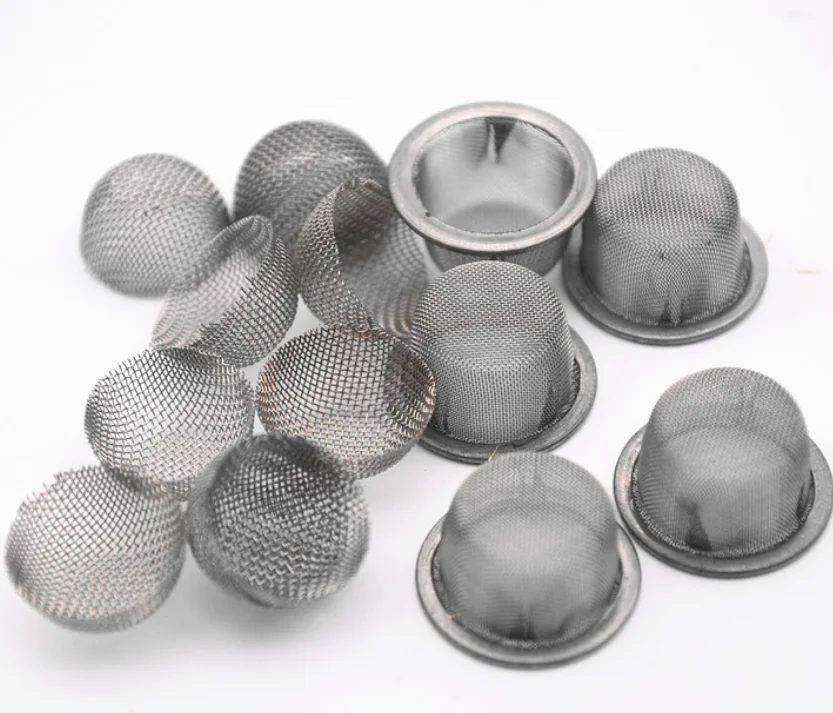 16mm 20mm cone dome smoking stainless steel brass wire mesh filter pipe screens for crystal stone pipes