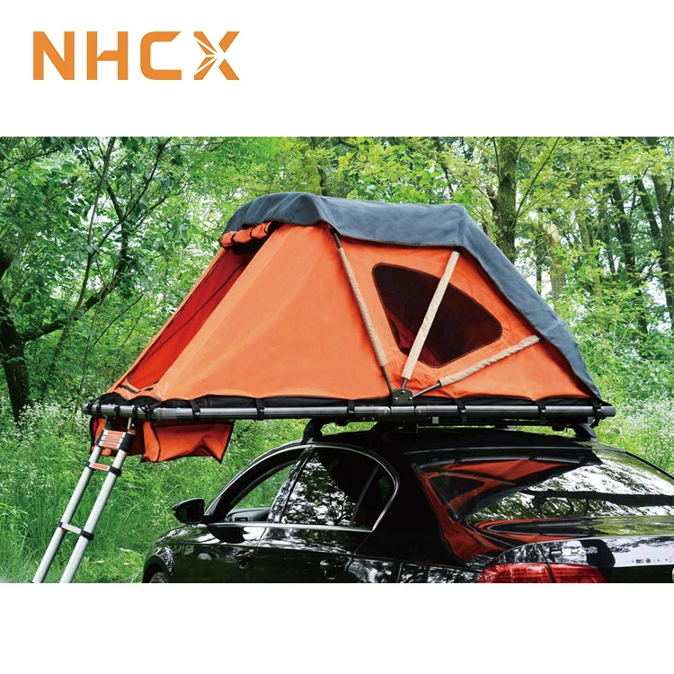 NHCX OEM под заказ Оранжевый автомобильный навес палатка Складной автомобильный тент на крышу жесткий корпус на крышу палатка на продажу