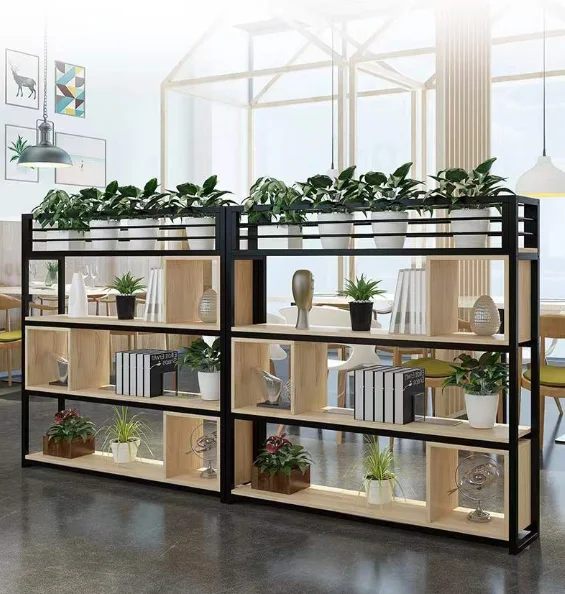 Flower frame partition Coffee Shop restaurant fence multi-layer floor bookshelf living room screen office shelf display rack