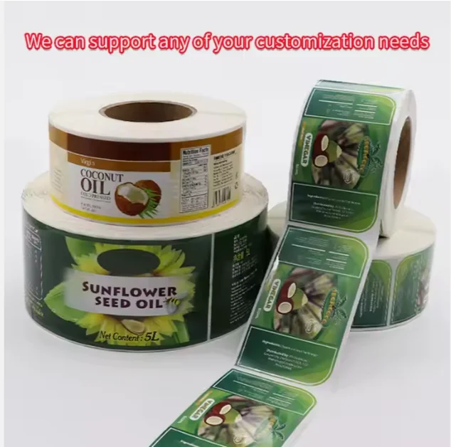 Custom Brand Logo QR Code Food Label Stickers for Glass Jars Waterproof Adhesive Vinyl for Fruit and Egg Packaging