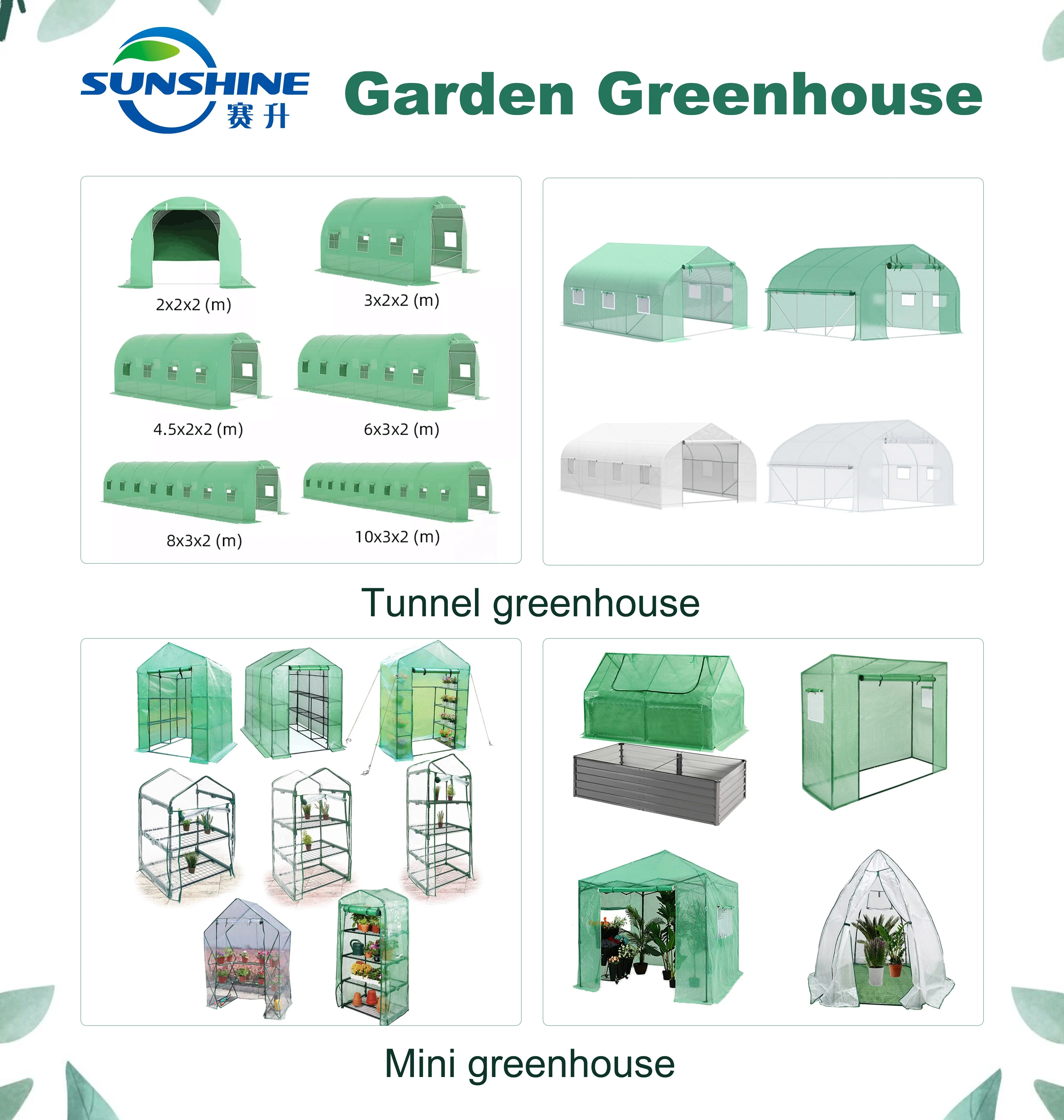 Walk-in Tunnel Greenhouse Garden Warm House Large Hot House Kit Green House for Growing Plants Indoors