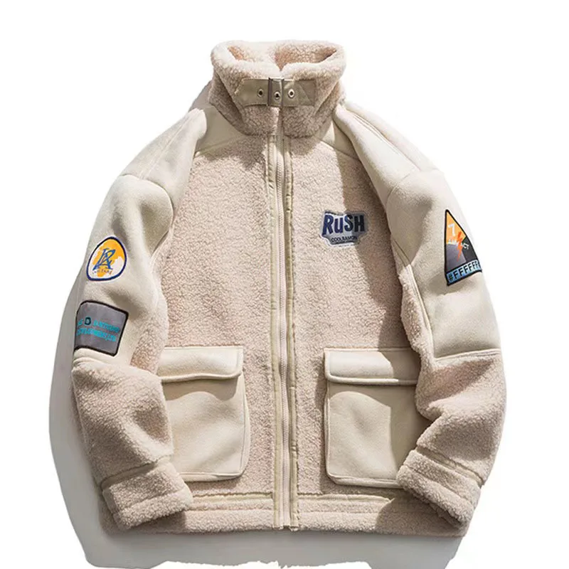 2022 New Arrival American Fashion Casual High Quality Wool Plus Size Unisex Men Fleece Jacket Coat