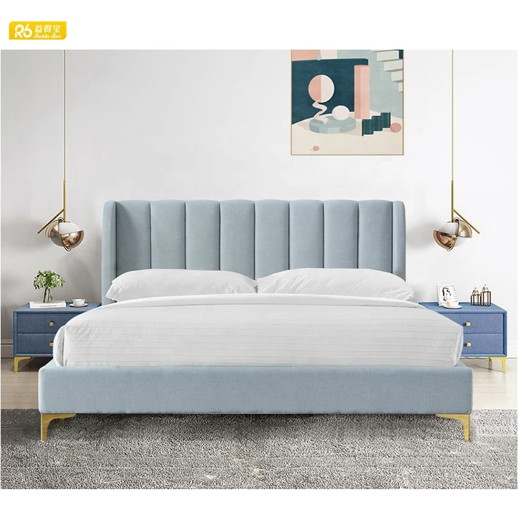 Chinese wooden bed modern with queen bed frame designs