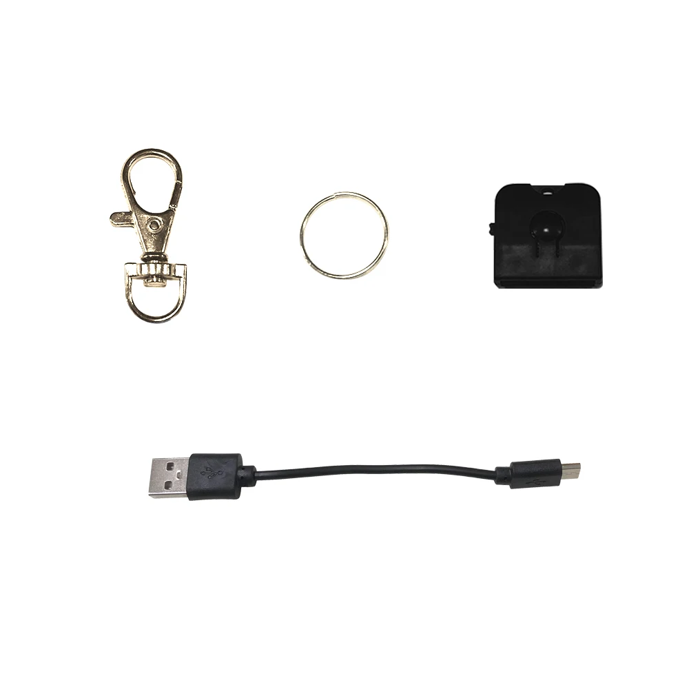 black LED keychain mini keyring for laser engrave