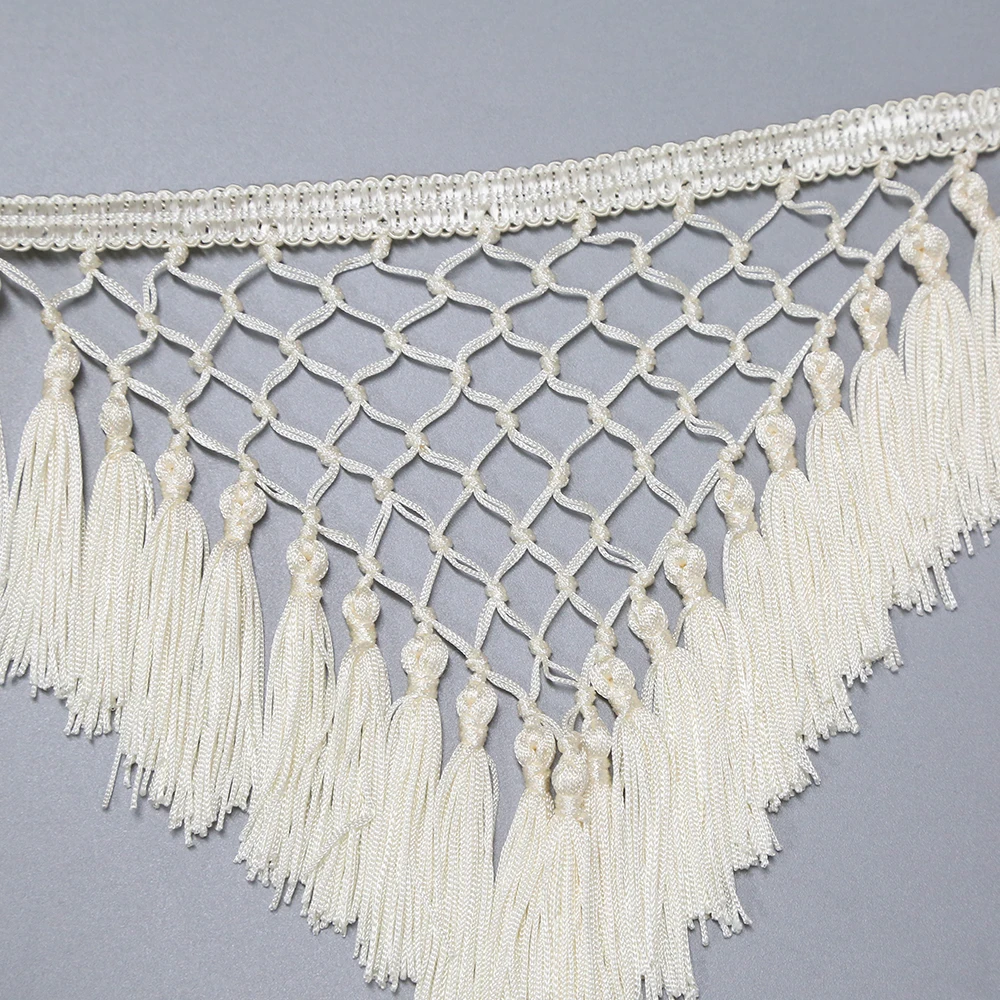 20Cm Handmade Nylon Fringe Diy Ethnic Style Tassel Garment Tassel Fringe For Jacket
