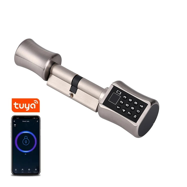 outdoor gate Home Electronic fingerprint handle Digital Password BLE Tuya Door Locks Cylinder Unlock keyless entry  smart lock