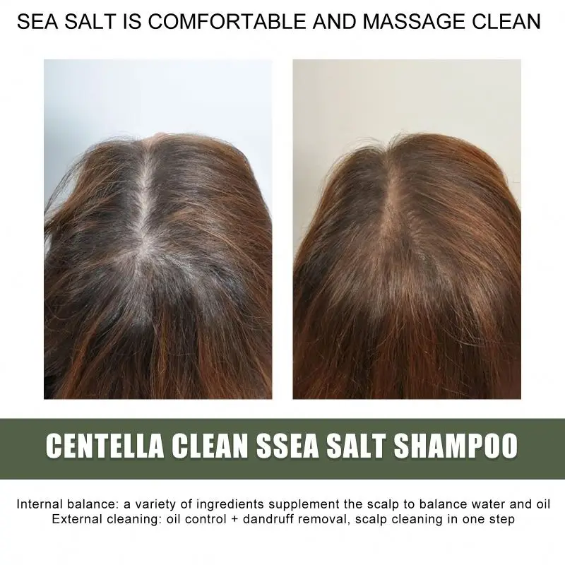 EELHOE OEM ODM Centella Sea Salt Shampoo Nourishes Scalp Oil Control Shampoo Anti Dandruff Anti Itching Shampoo 100g