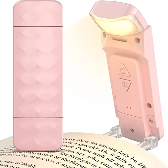 Новейшая Складная мини-светодиодная лампа для чтения книг USB перезаряжаемая 3-яркая закладки детская книжная