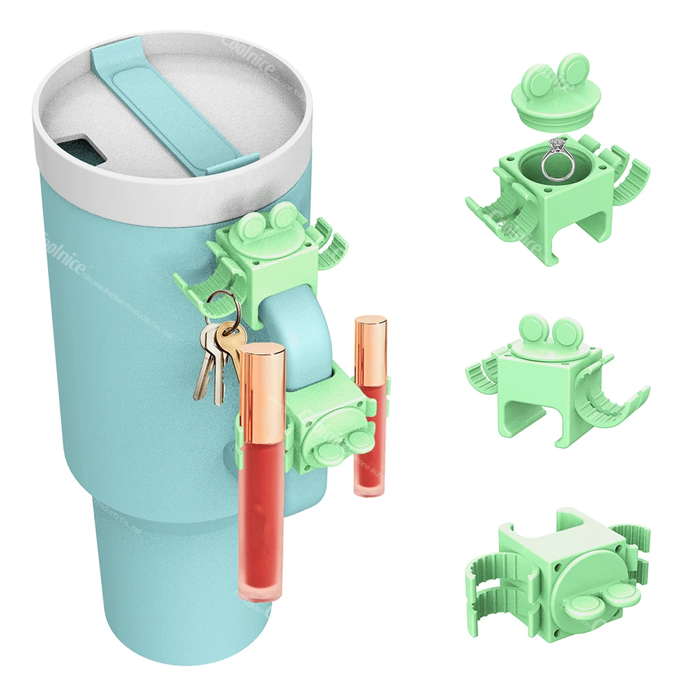 New Products Silicone Water Bottle Lipstick Clip  Double Sided Hook Chapstick Lip Balm Holder Water Bottle Accessories