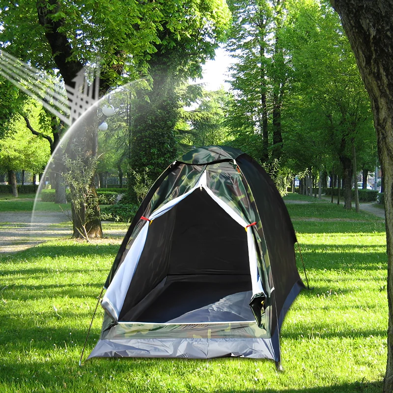 Wholesale tent outdoor camouflage camping waterproof sunshade portable foldable tent custom size hiking tent