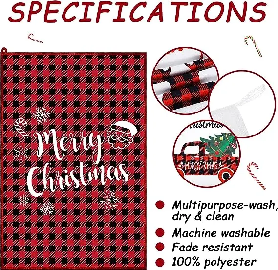 Custom Wholesale  Christmas Gifts Soft Towels Customized Hand or Kitchen Towels Microfiber Tea Towels for Home