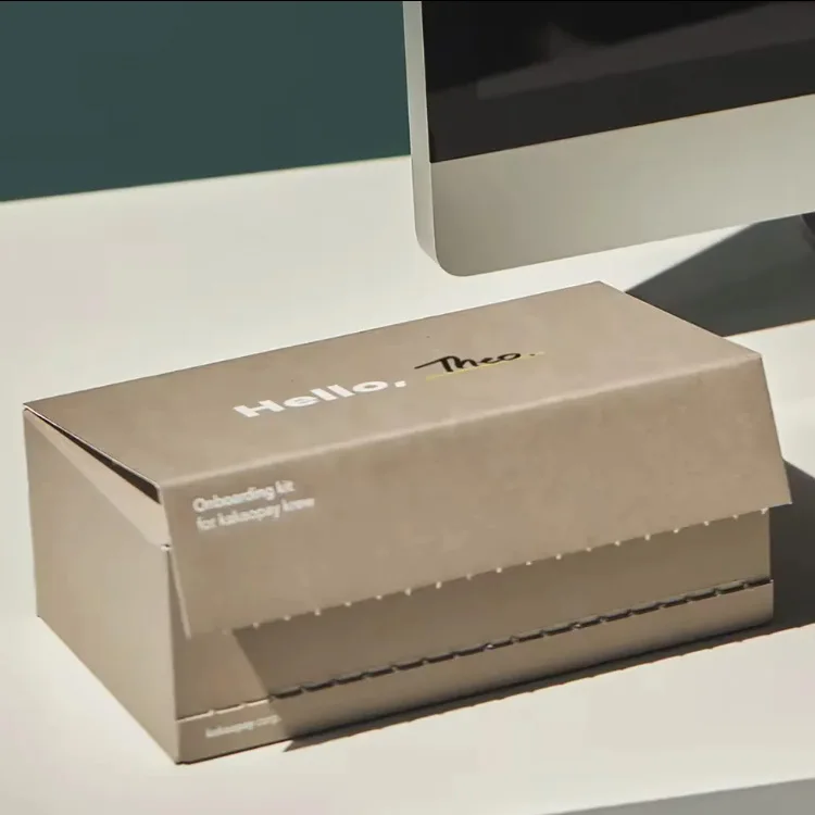 Hello zipper corrugated paper box