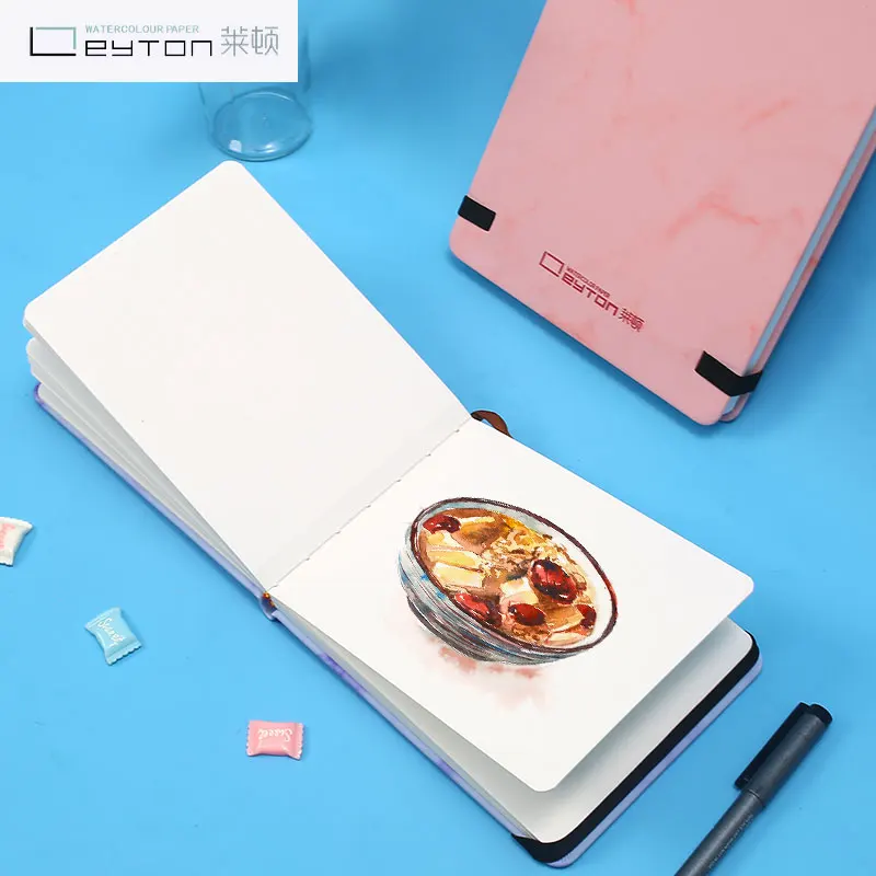 12*16cm Artist Quality 300gsm Hot Pressed 100% Cotton LD4082 Watercolor Painting Brochure Paper Drawing Notebook