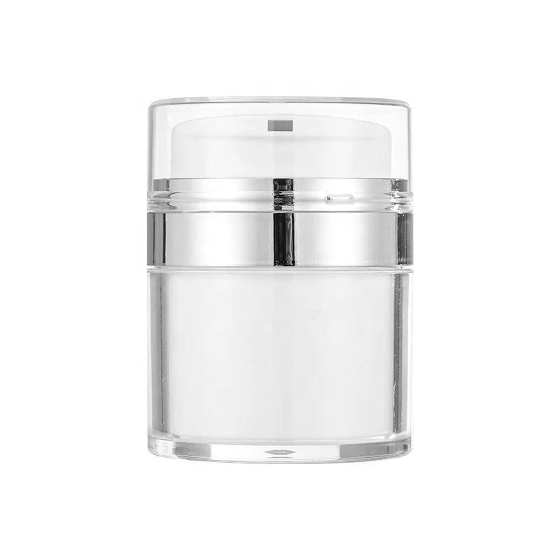 Empty 50 ml Acrylic Cosmetic Cream Jar Luxury 50 g Airless Pump Jars Packaging (PAB01-50)