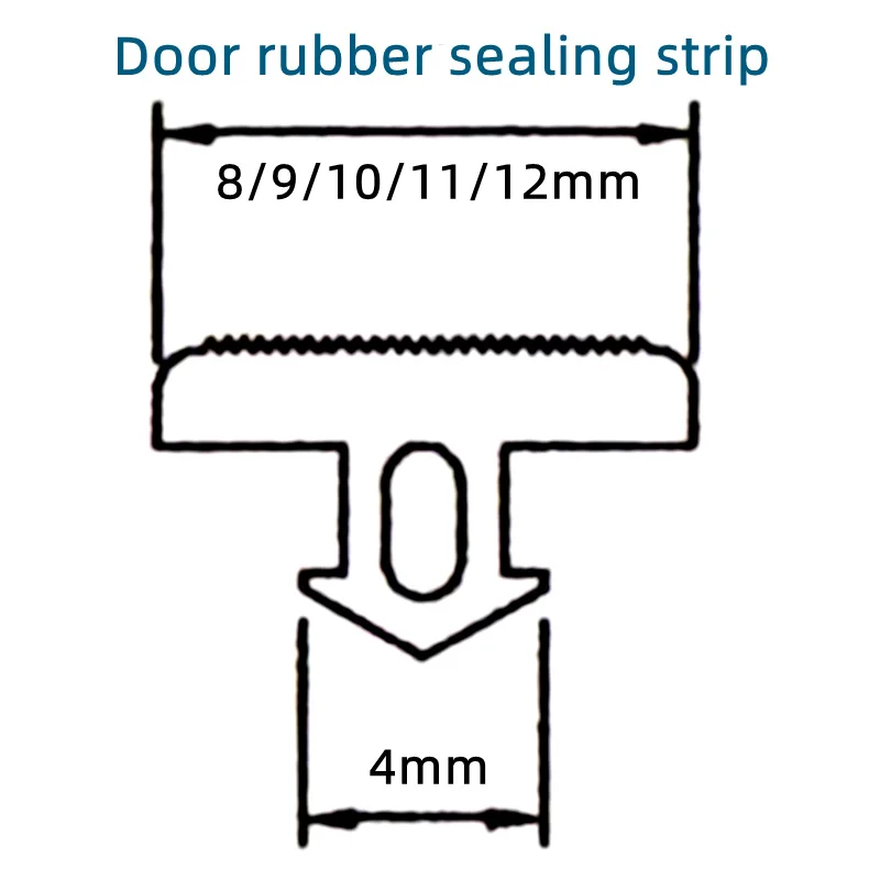 Door Sealing Strip High Elasticity Door Insulation Strips Width 8 mm -12 mm PVC/ Silicone Seal for Wooden Doors