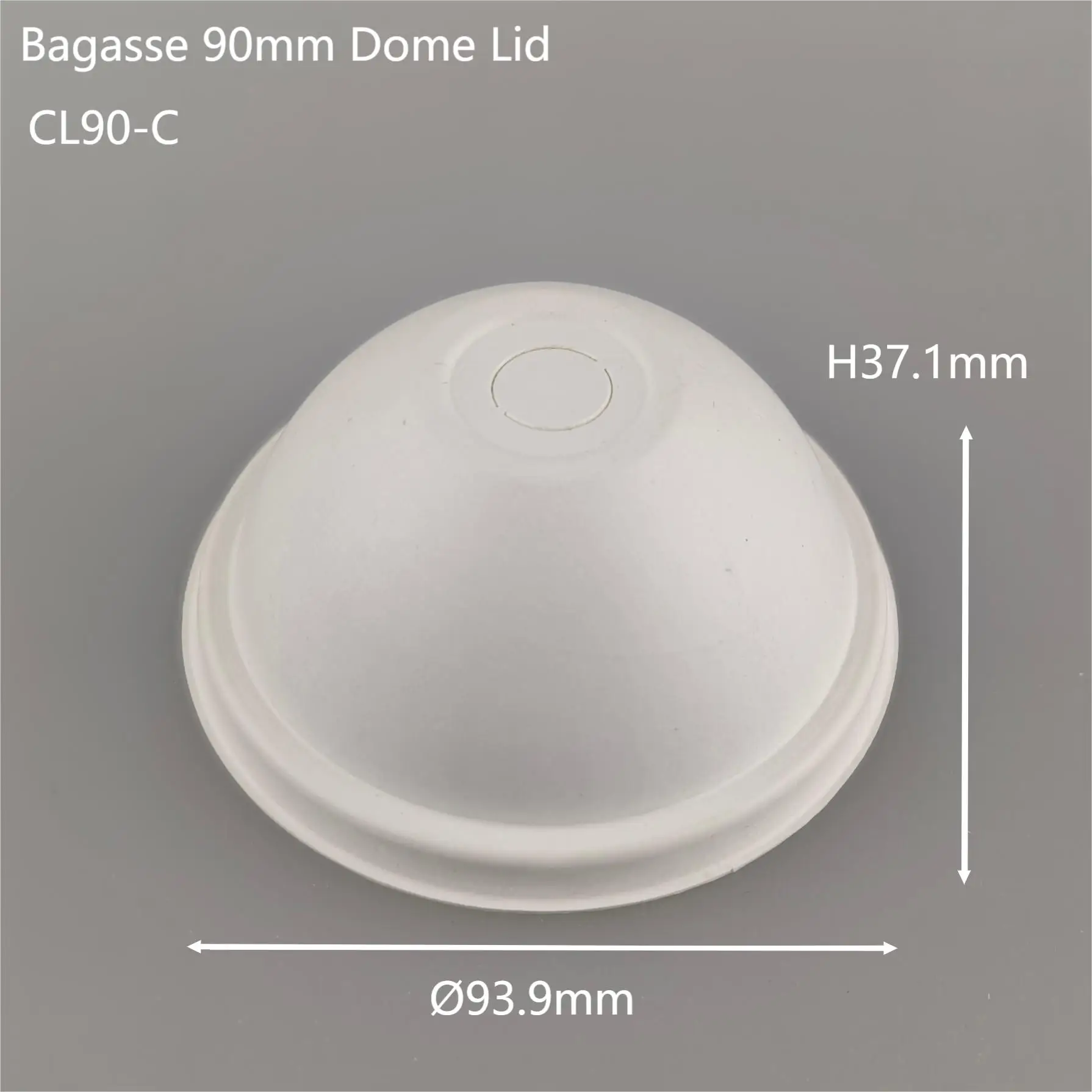 Hot Selling Disposable Compostable Bagasse Paper Pulp Lid Eco Friendly Takeaway Sugarane Molded Fiber Dome Cover Cup Lid