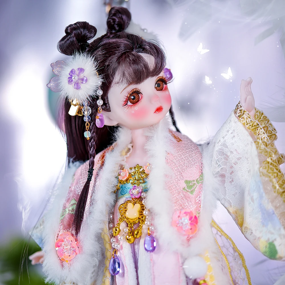 1/6 Scale BJD Doll Customizable Ball Jointed Doll with Full Outfit Collectible Doll for Kids and Collectors
