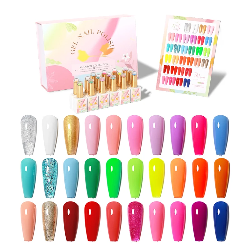 Private Label Fluorescent Neon Gel Nail Polish Set Vernis Semi Permanent Soak Off Nail Art UV LED Gel Varnishes For Manicure