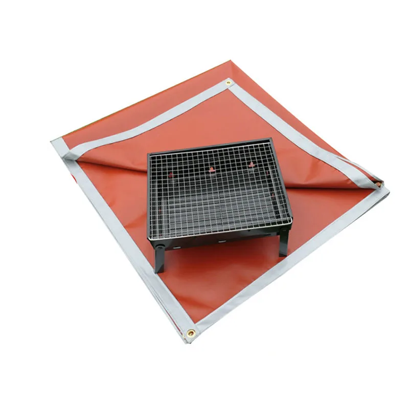 90*90 150*170 Under Fire Pit 3 Layers Double Sided Pad Reflective Edges Fire Proof  Charcoal Grill Deck Patio Fire Pit Mat