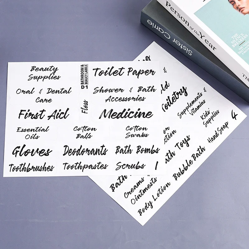 Индивидуальные прозрачные этикетки для хранения контейнеров банок ванной прозрачная наклейка специй наименование продуктов питания товары дома