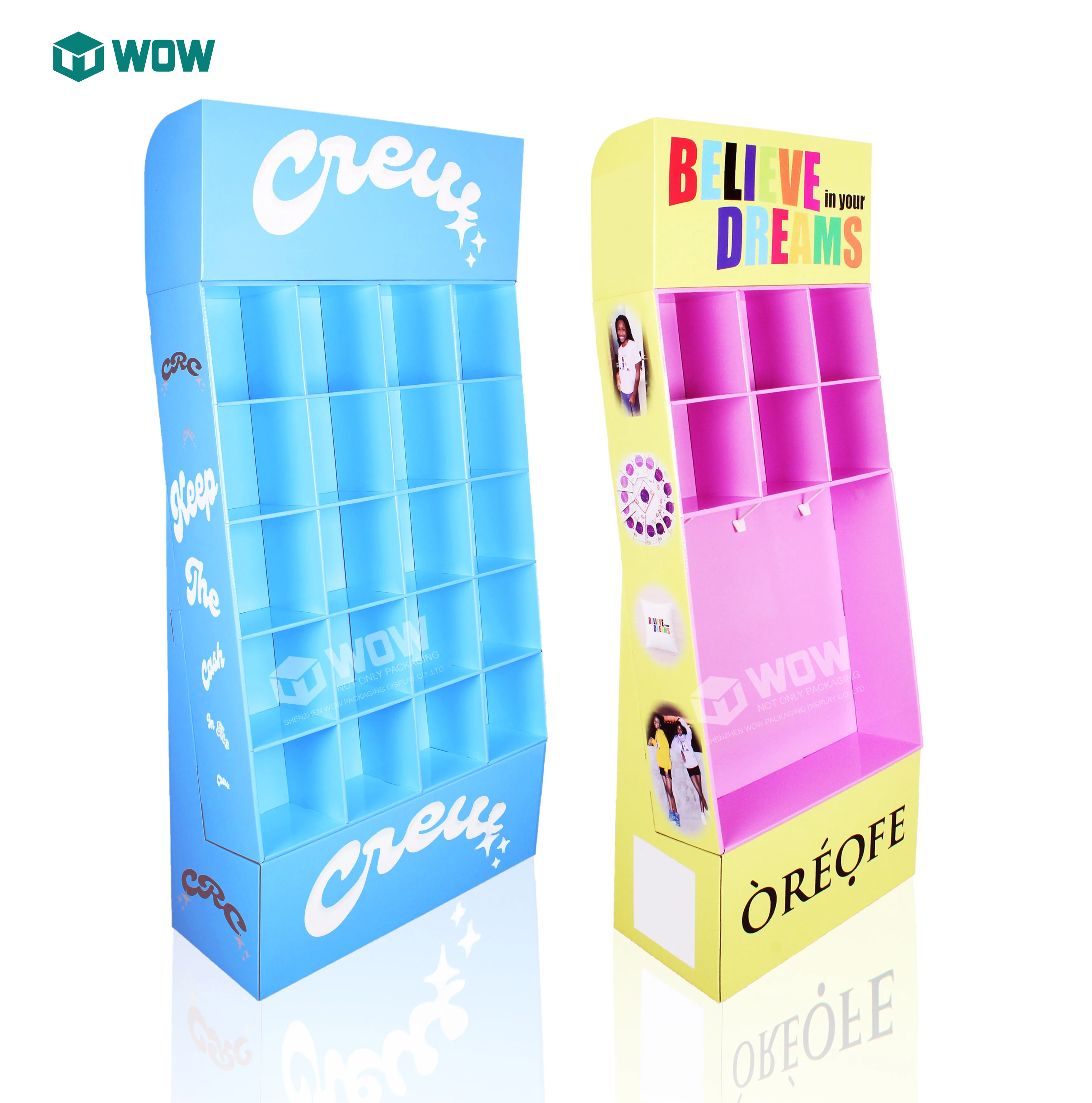 Corrugated Helmet Display Rack Retail Store Recyclable Cardboard POP Helmet Display Stand for Merchandising