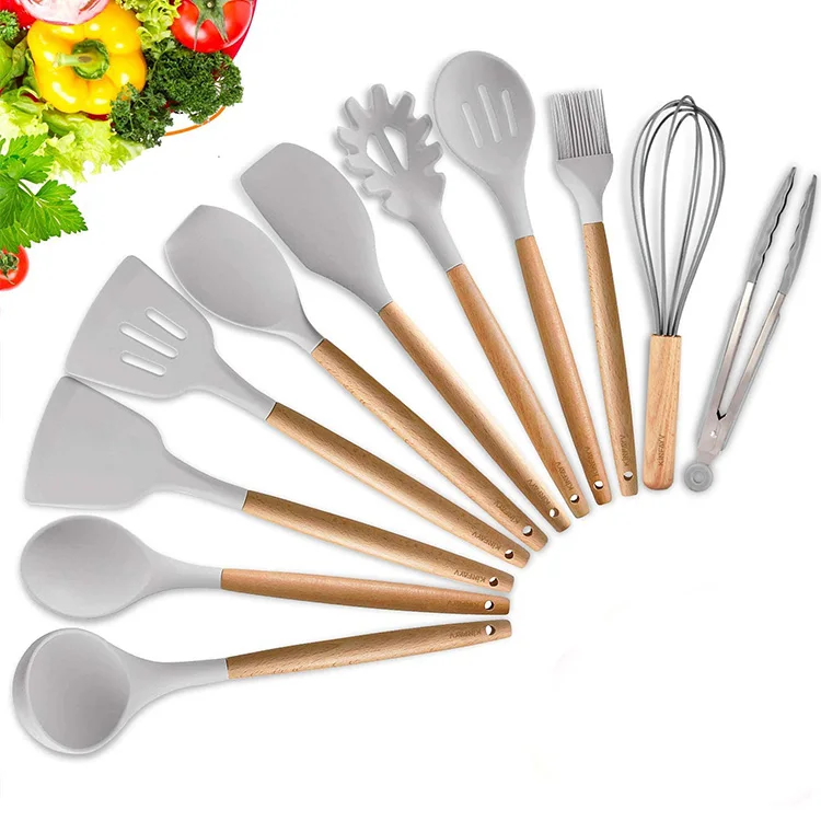 
wholesale kitchenware and cookware High Quality 12pcs set silicone kitchen tools kitchenware Kitchen Accessory baking tools 