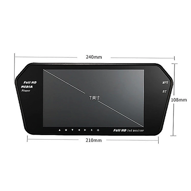 7 inch car monitor mirror link digital car standalone monitor with cameras tv