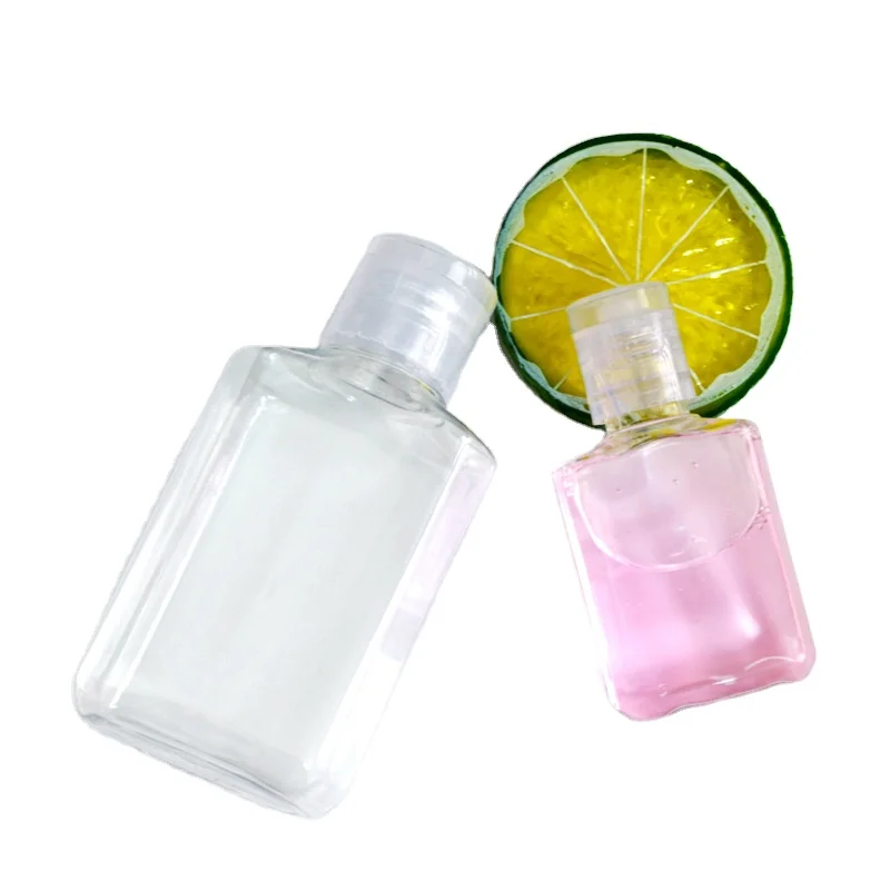 Hot 60ml flat emulsion PET plastic bottle octagonal prism alcohol gel hand pack bottle