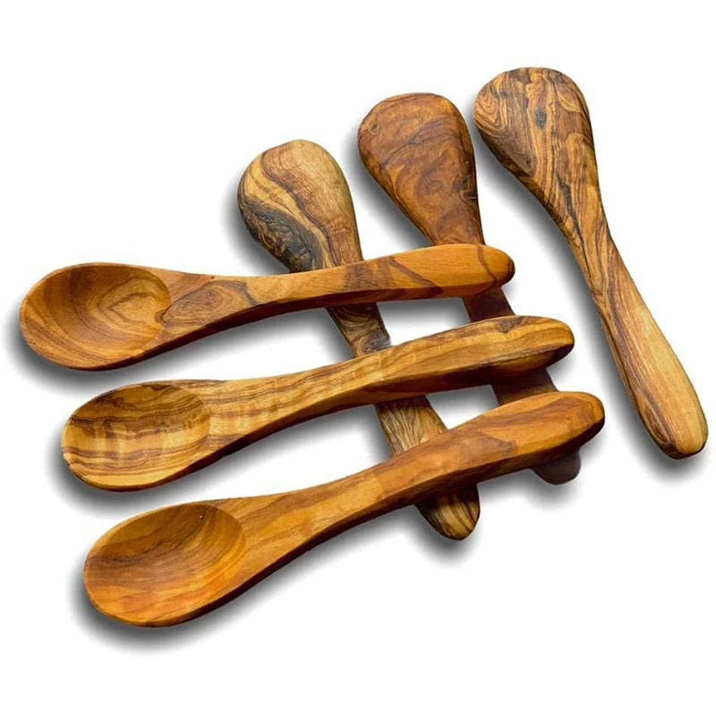 
Sustainable Mini OLIVE Wooden Honey Spoon,olive wood Spoons for Coffee Tea 