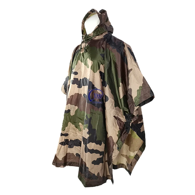 Wholesale Outdoor Raincoat Camouflage Poncho For Men Military  Rain Coat