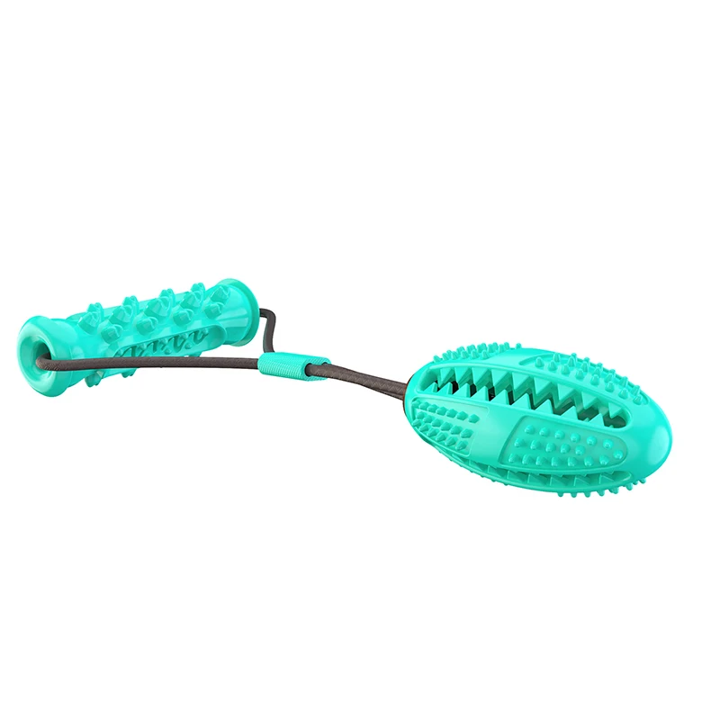 Pet Dog Tug of War Toy Dog Bite the Knot Play Interactive Sucker Pull the Leaky Food Pulling Rope Rubber Toys Pet Tooth Cleaning