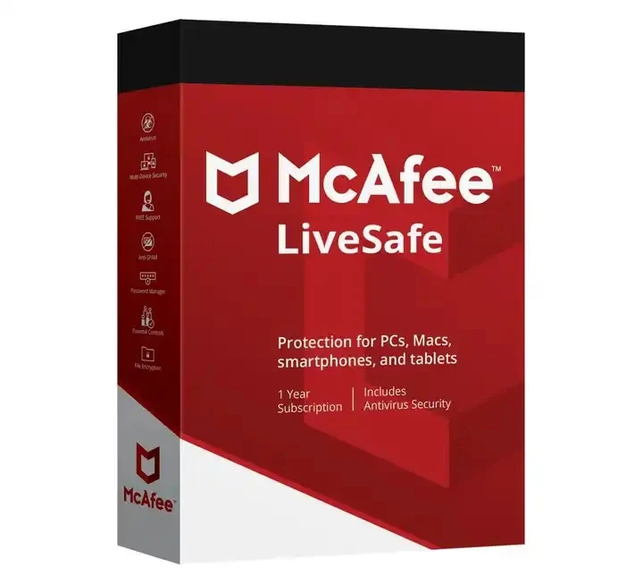 McAfee LiveSafe 2023 1 Year Subscription Security Software Official Activation Bind Your Account Email Delivery