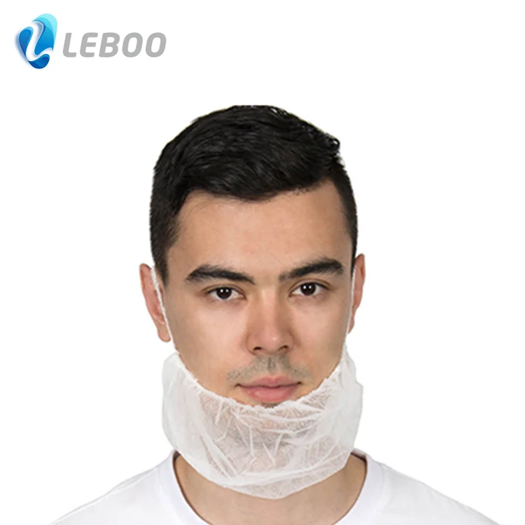 Leboo ISO CE cheap disposable beard cover white for person protection