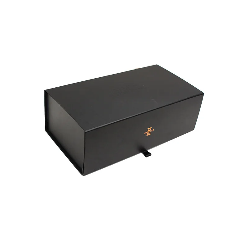 Amazon hot custom deluxe packaging set champagne wine gift box bottle cellophane wine hard box packaging