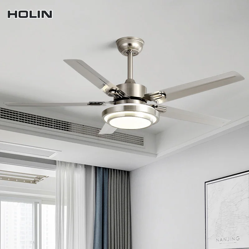 Nordic contracted ceiling fan lamp modern household living room fan lamp dining room suction top with electric fan chandelier