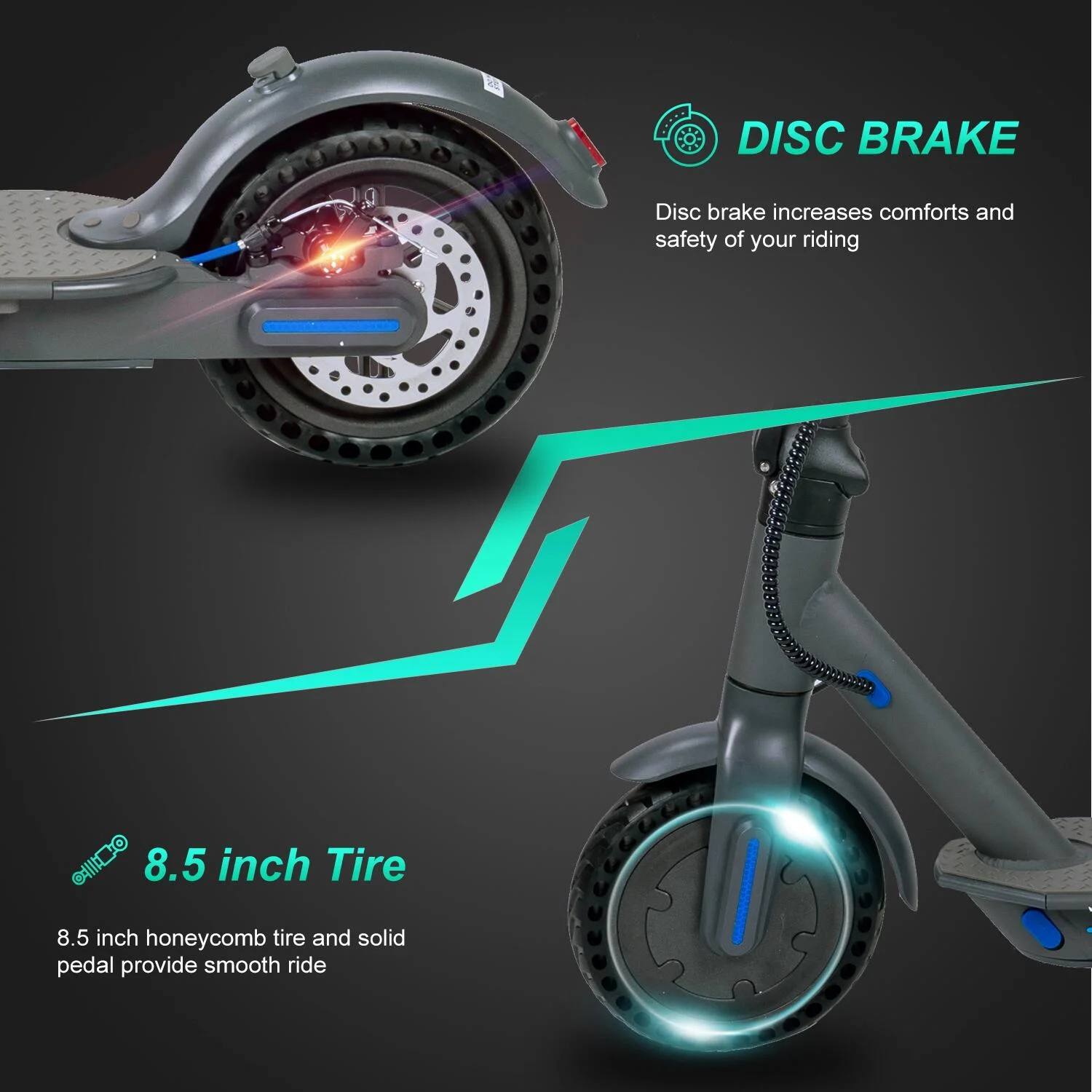 Drop Shipping EU US Warehouse 8.5inch Electrique Waterproof Fast Electric Scooter wholesale