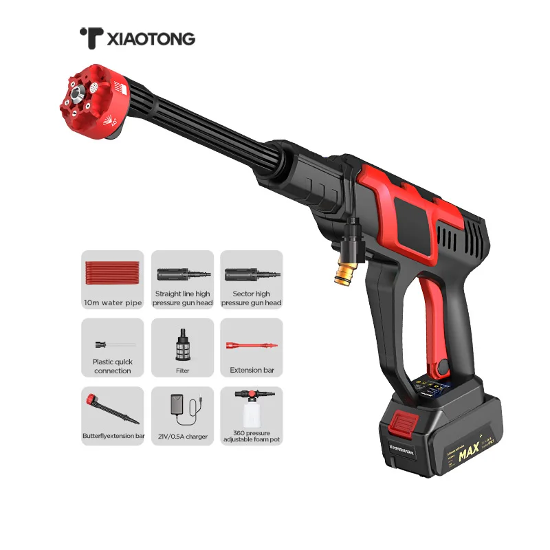 OEM Factory Battery Powered Car Washer 320W High Pressure Car Washer Three Plunger Portable Car Wash