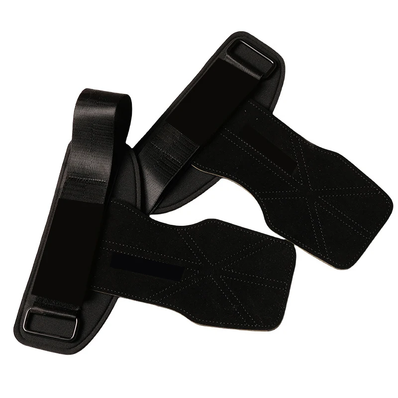 Custom Adjustable Non-Slip Protect Palm Leather Pull-ups Weight Lifting Gym Hand Grips Wrist Straps