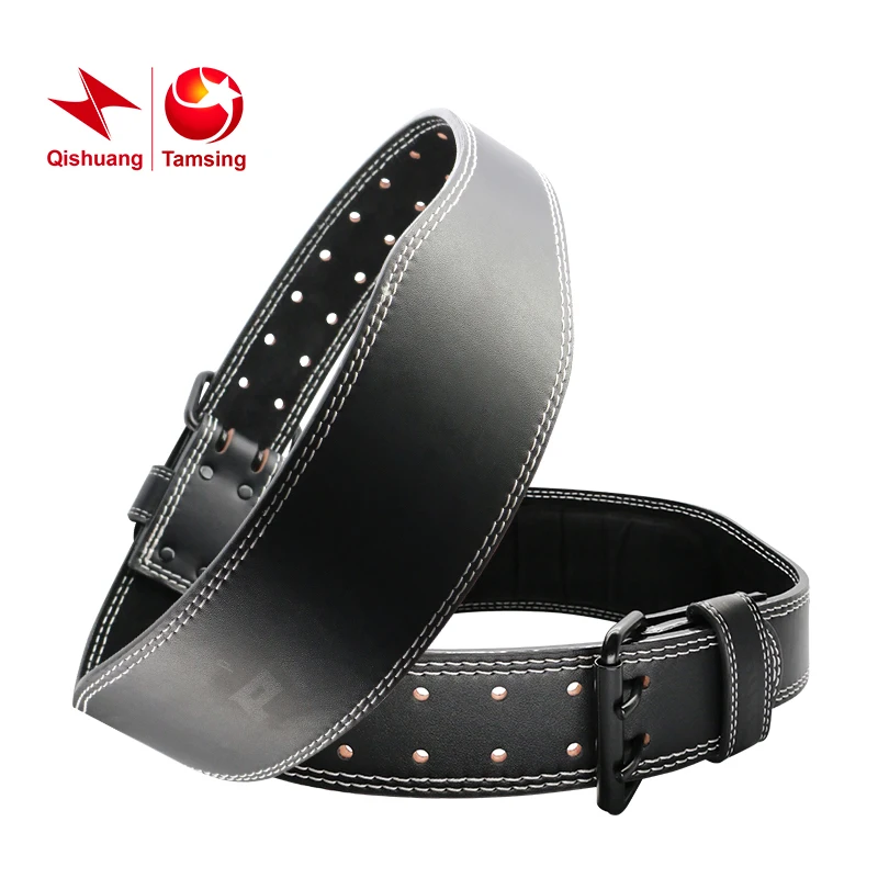 Custom Logo Back Support Gym Belt Unisex Fitness Safety Weightlifting Leather Belt Powerlifting Lever Gym Belt For Men
