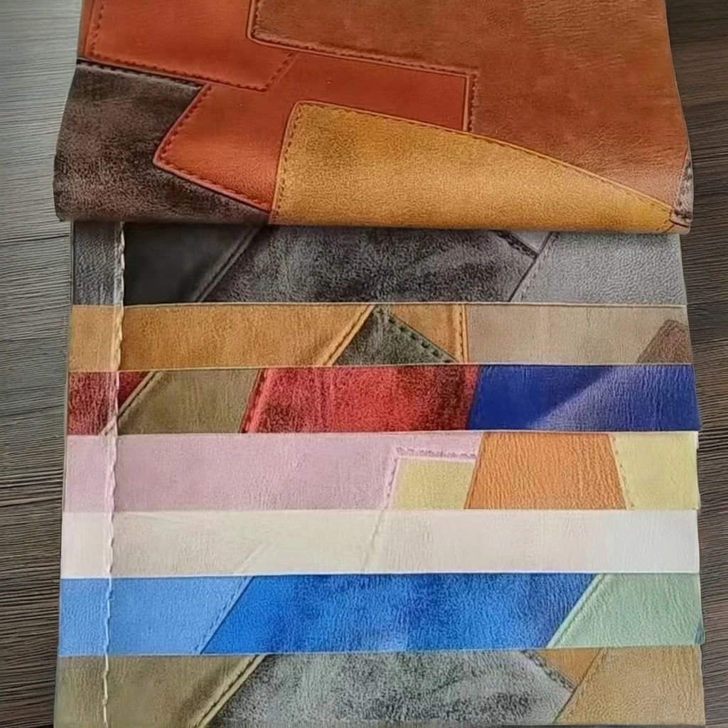 2024 factory  hot sale faux leather pvc artificial leather synthetic leather for handbag mobile cover