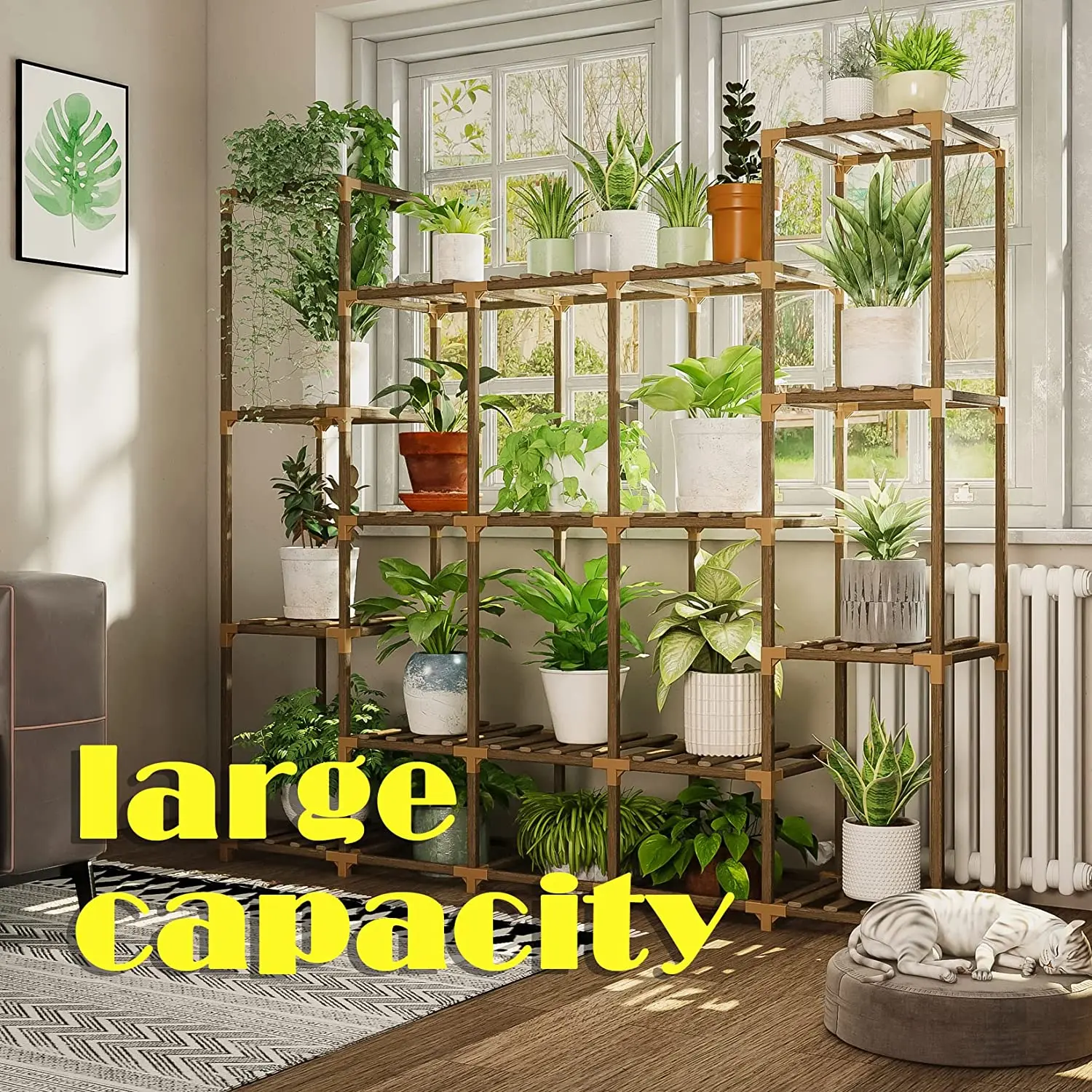 extra large Plant Stand Indoor or outdoor wood Plant Rack  Shelf for Multiple Plants