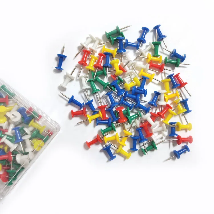 Factory Price Round Head Colorful Push Pin School Decorative Metal Map Pins Drawing Pin