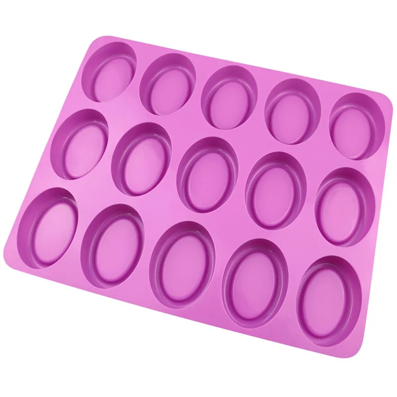 Custom Pink Food Grade 15-series oval silicone cake mold handmade silicone soap mold Reusable Silicone Chocolate Mold