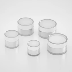 Empty Luxury Acrylic Skincare Plastic Double Wall Cosmetic Face Cream Plastic Jars With Lids Packaging 5g 10g 20g 30g 50g