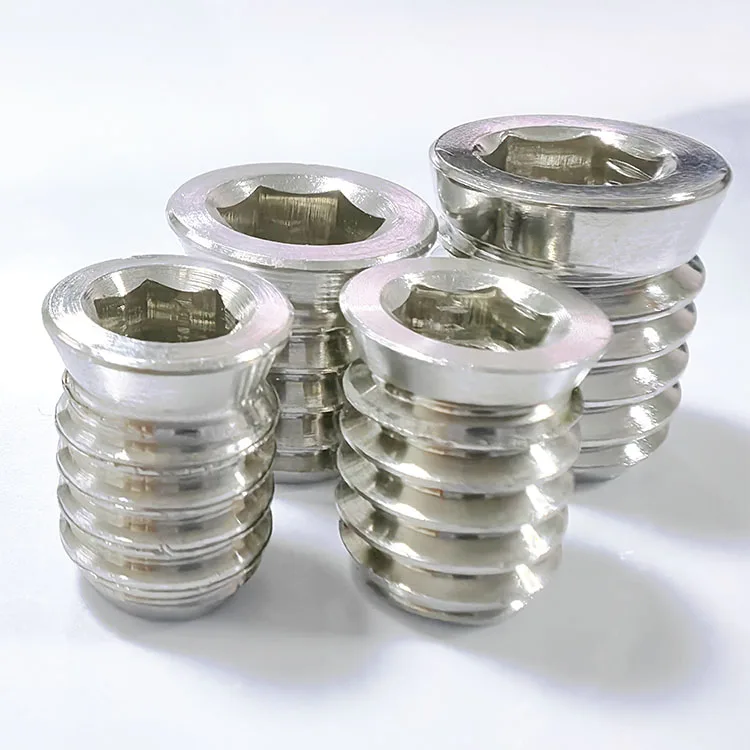 Stainless Steel Carbon Steel M4 M5 M6 Furniture Thread Insert Nuts DIN7965 Wood Insert Nut